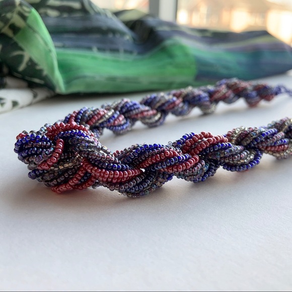 🛍️🛍️ Braided seed bead necklace - Picture 5 of 6